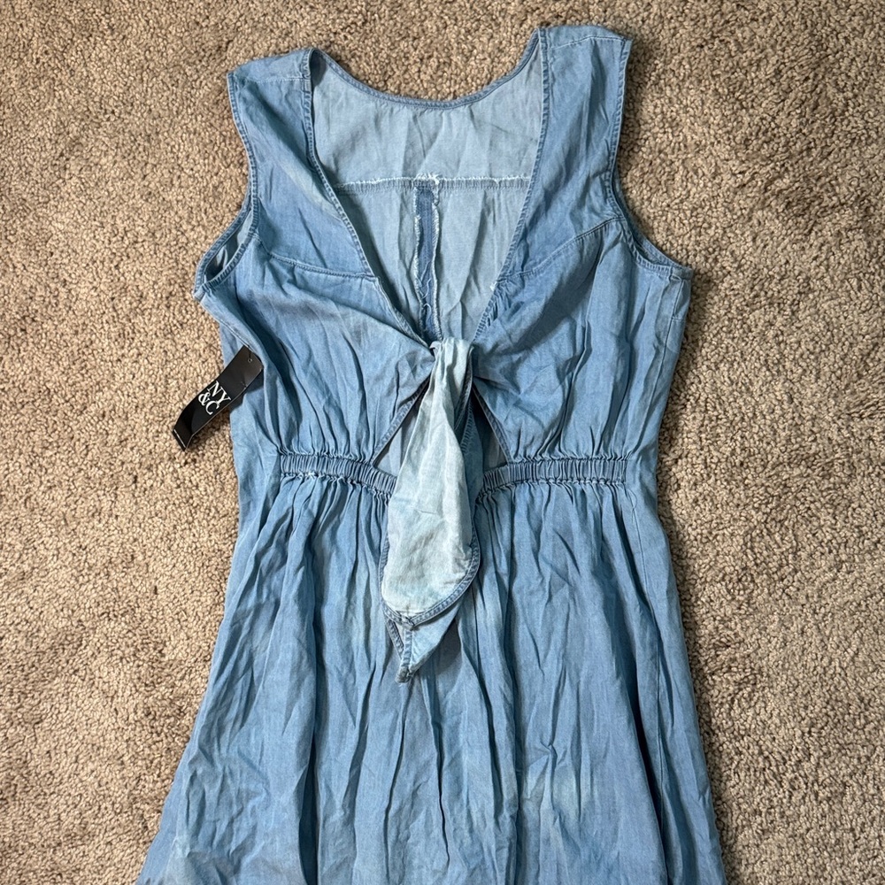 New York & Company Light Blue Midi Dress - Picture 3 of 3